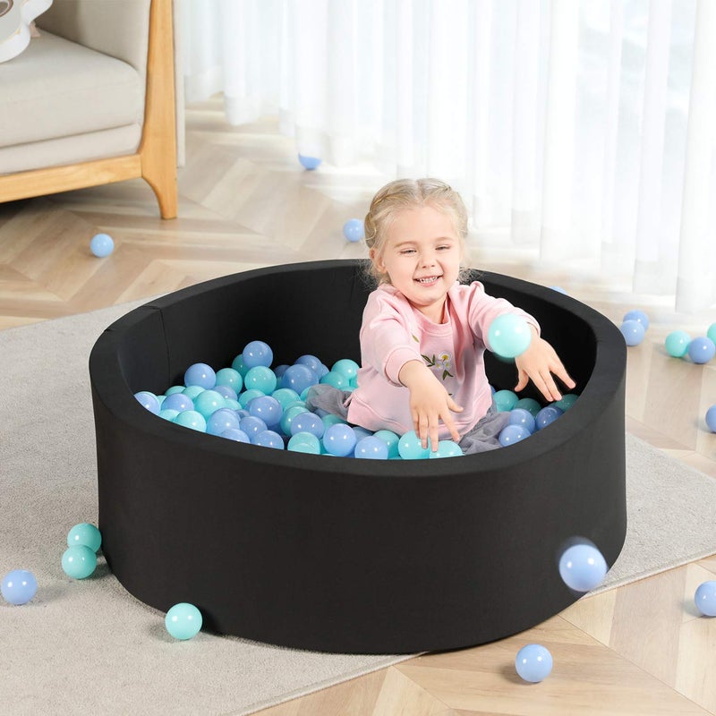 TrendBox Soft Foam Sponge Indoor Round Ball Pit,Ideal for Children - Black - Image 4